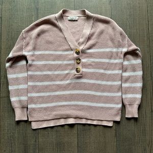Rachel Zoe pink striped sweater size S